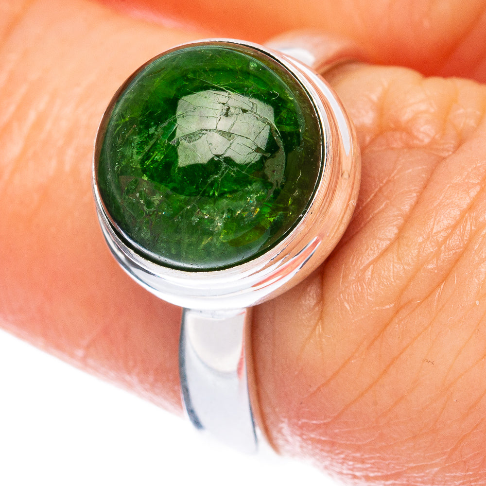 Rare Chrome Diopside Ring Size 6.75 (925 Sterling Silver) R2781