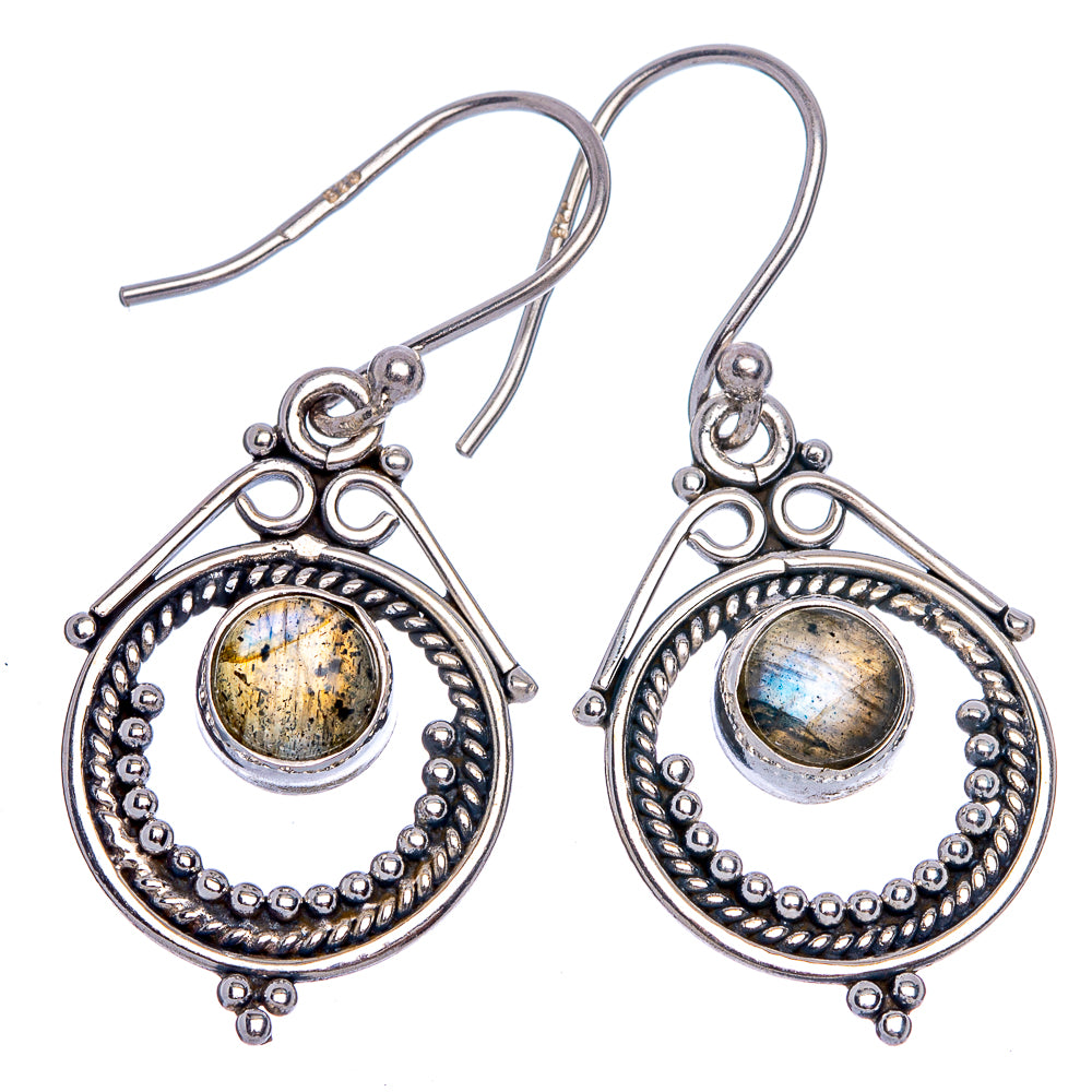 Labradorite Earrings 1 3/8" (925 Sterling Silver) E433200