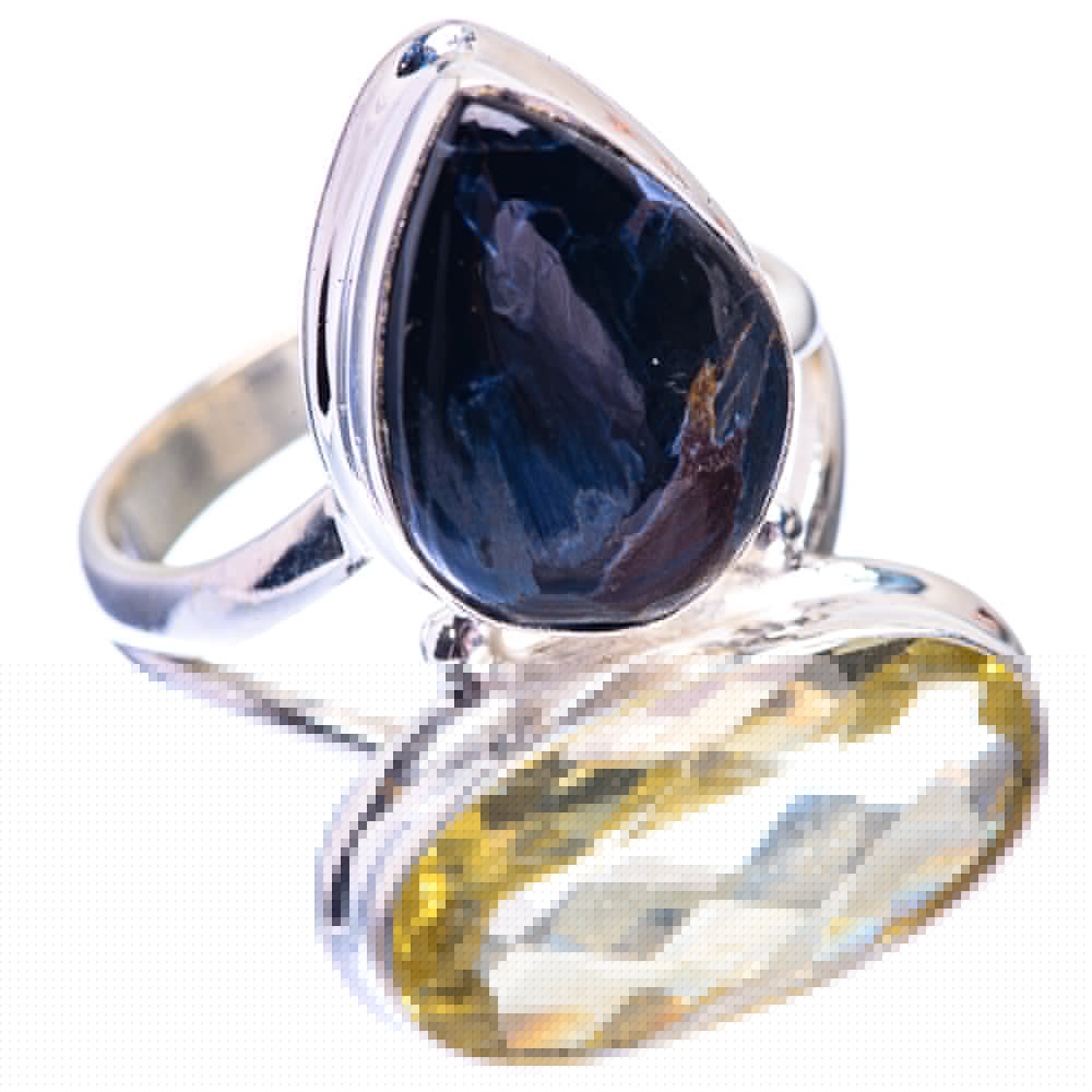Pietersite, Lemon Quartz Ring Size 8.25 (925 Sterling Silver) R140587