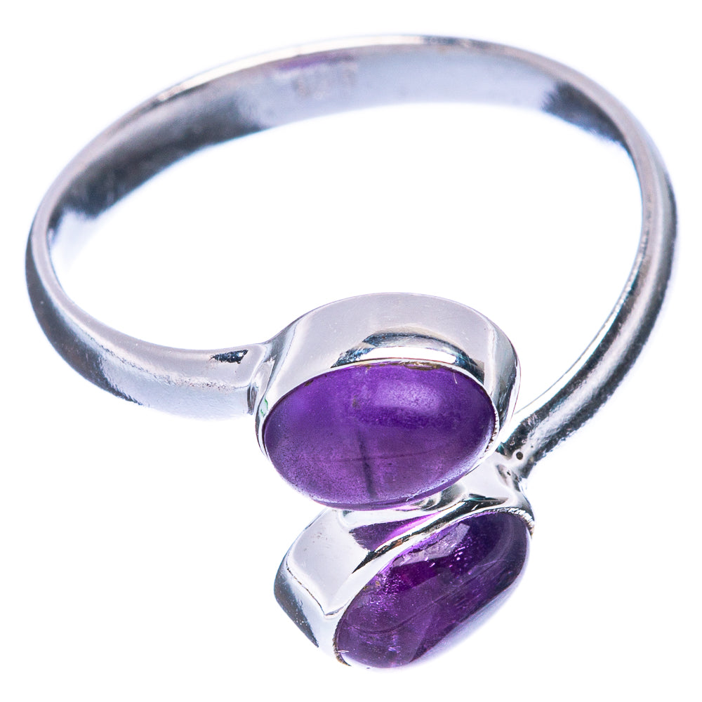 Amethyst Dainty Ring Size 7 Adjustable (925 Sterling Silver) R5709