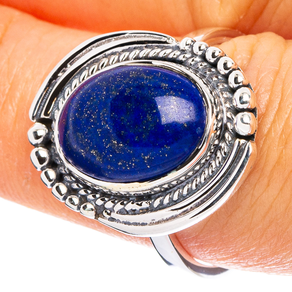 Lapis Lazuli 925 Sterling Silver Premium Ring Size 8 (925 Sterling Silver) R6463