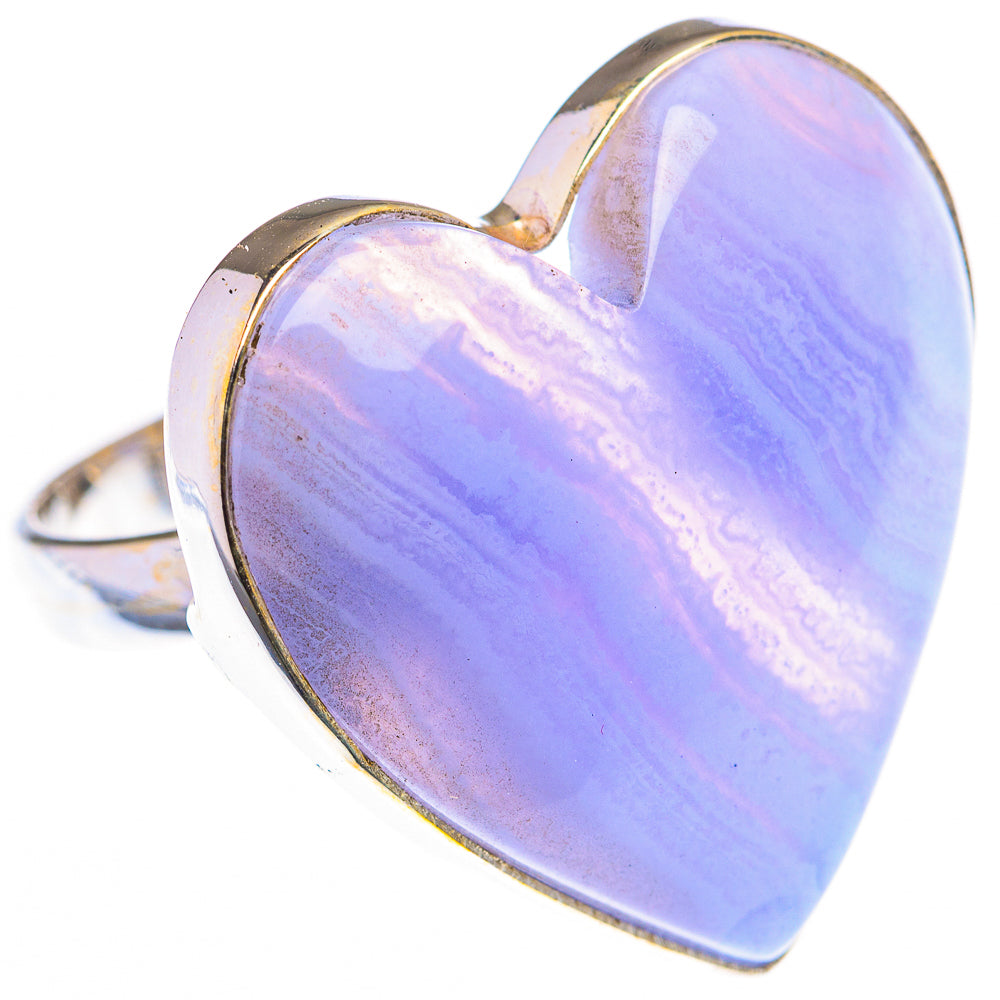 Large Blue Lace Agate Ring Size 9.75 (925 Sterling Silver) RING140014