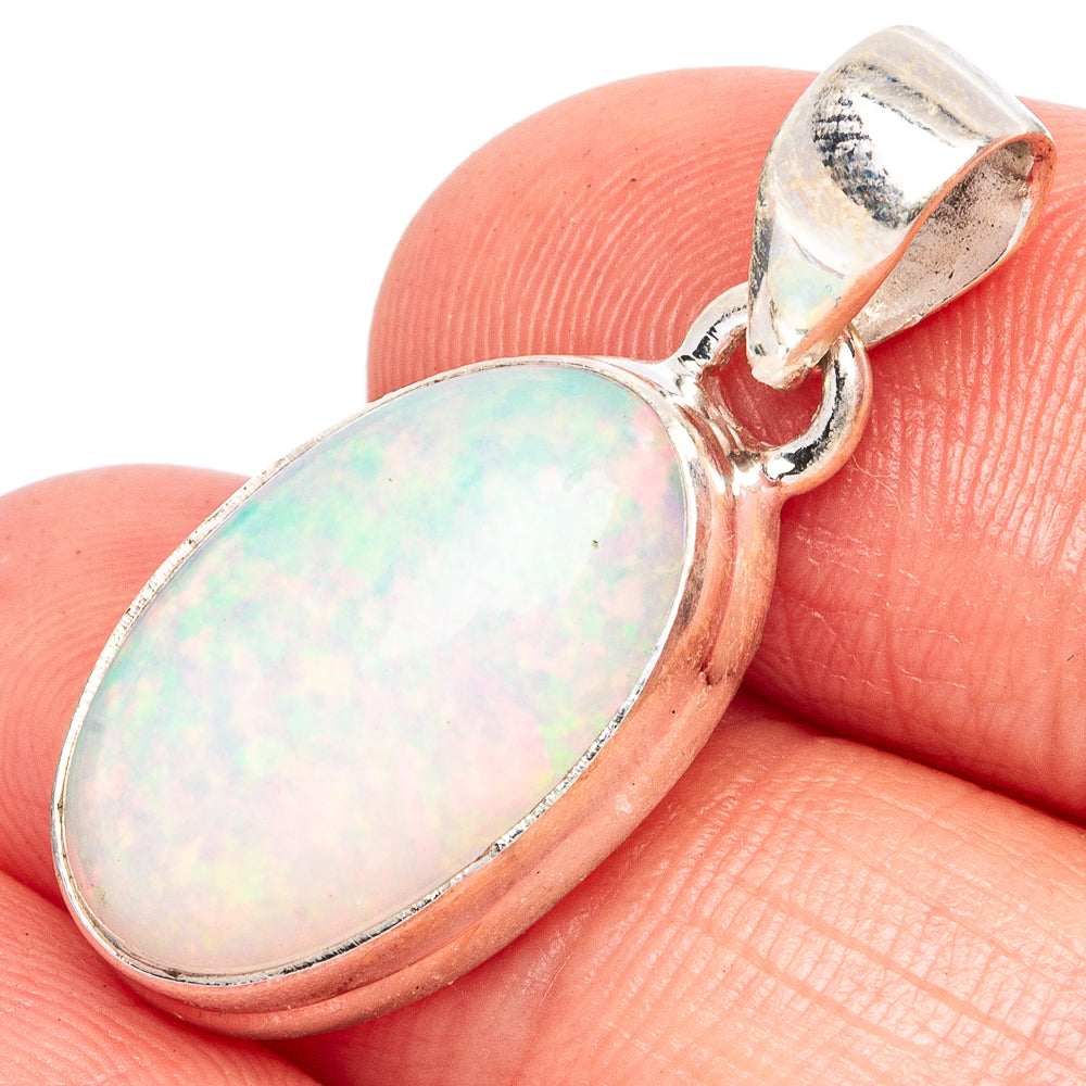 Rare Large Ethiopian Opal Pendant 1 1/8" (925 Sterling Silver) P43418