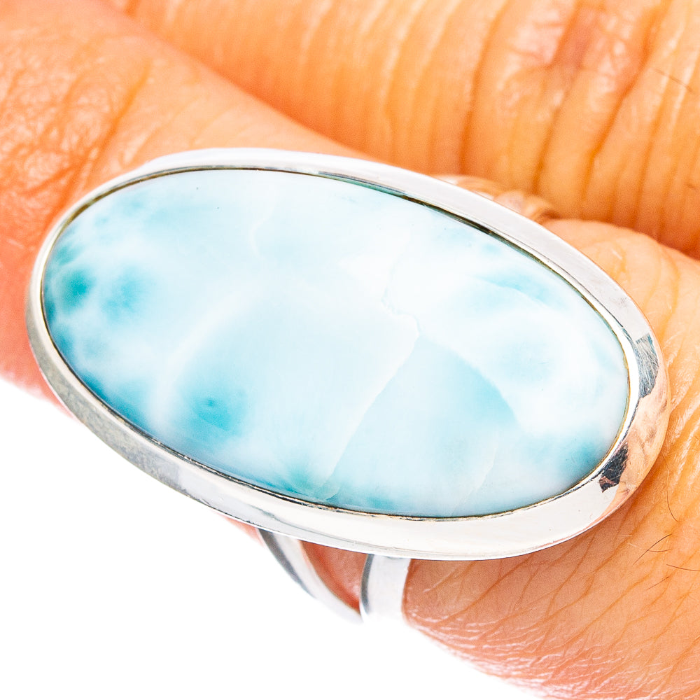 Larimar 925 Sterling Silver Ring Size 6.75 (925 Sterling Silver) R6081