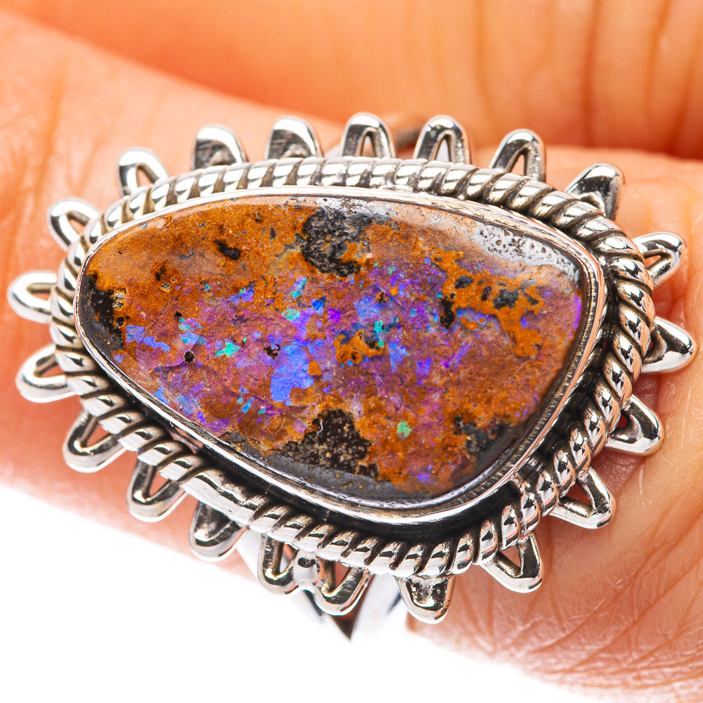 Rare Boulder Opal Ring Size 6 (925 Sterling Silver) R2233