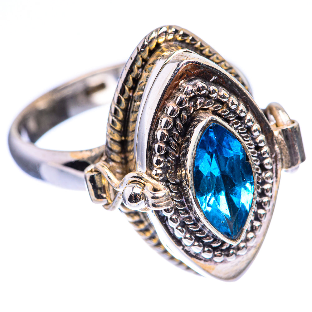Poison Blue Topaz Ring Size 7.75 (925 Sterling Silver) R142768