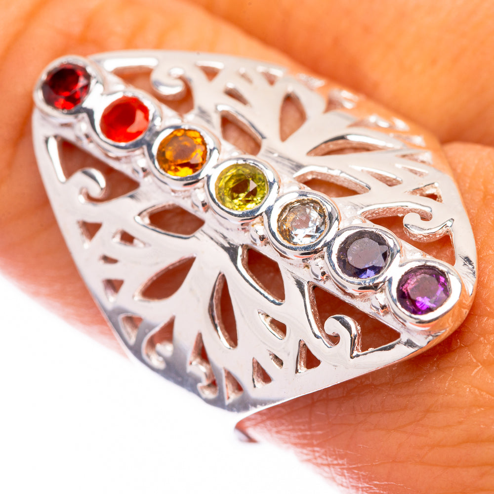 Rainbow Chakra 925 Sterling Silver Ring Size 9.75 (925 Sterling Silver) RING140330