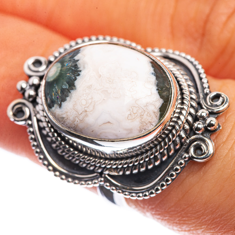 Ocean Jasper 925 Sterling Silver Ring Size 6.25