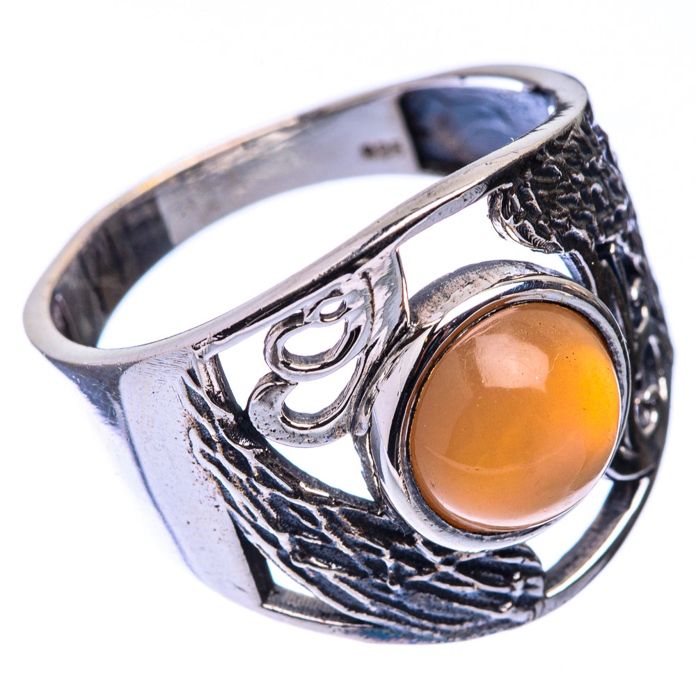 Peach Moonstone Ring Size 10 (925 Sterling Silver) R141139