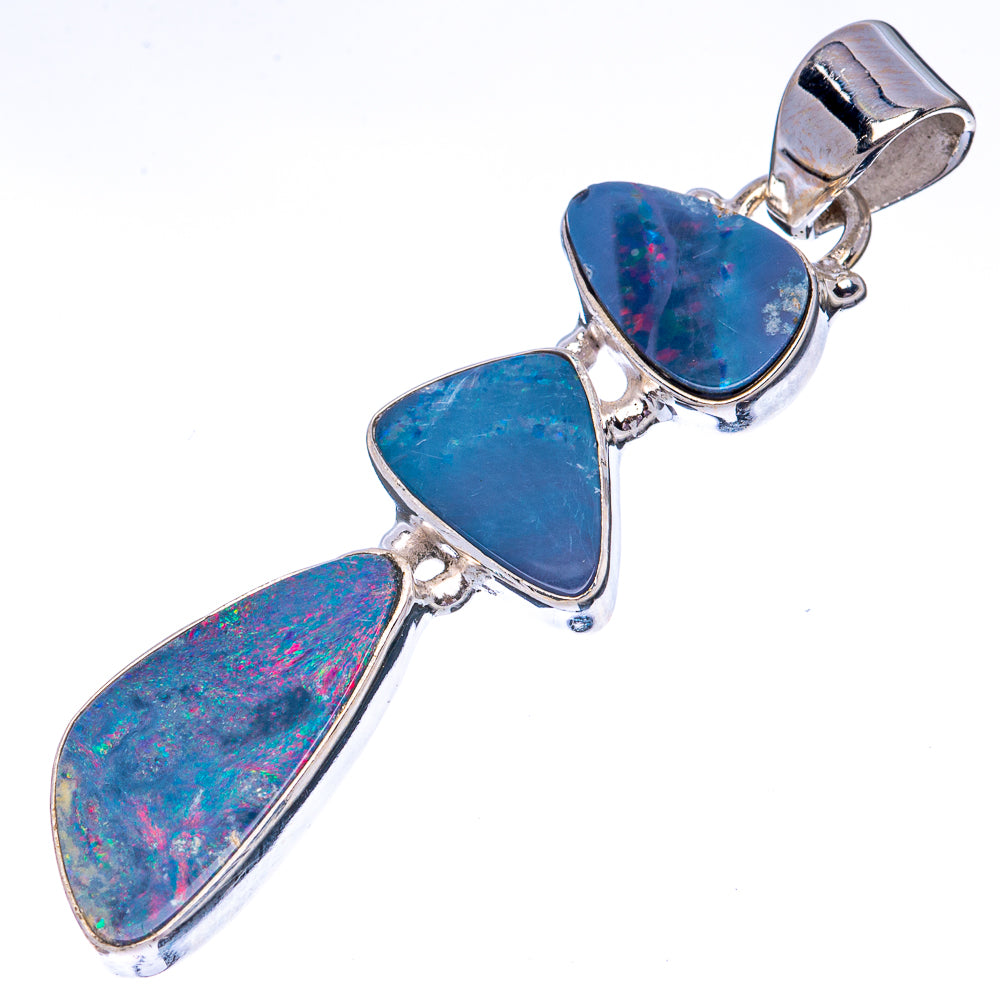Rare Doublet Opal 925 Sterling Silver Pendant 2 1/8" (925 Sterling Silver) P42639