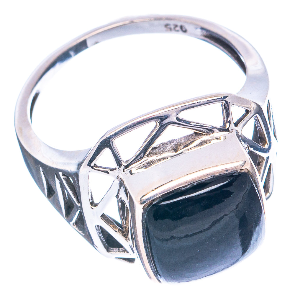 Black Onyx Ring Size 8 (.925 Sterling Silver)