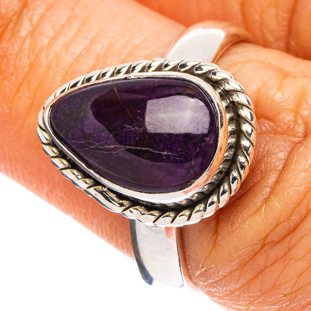 Mexican Purple Opal (Morado) Ring Size 7.25 (925 Sterling Silver) R5084