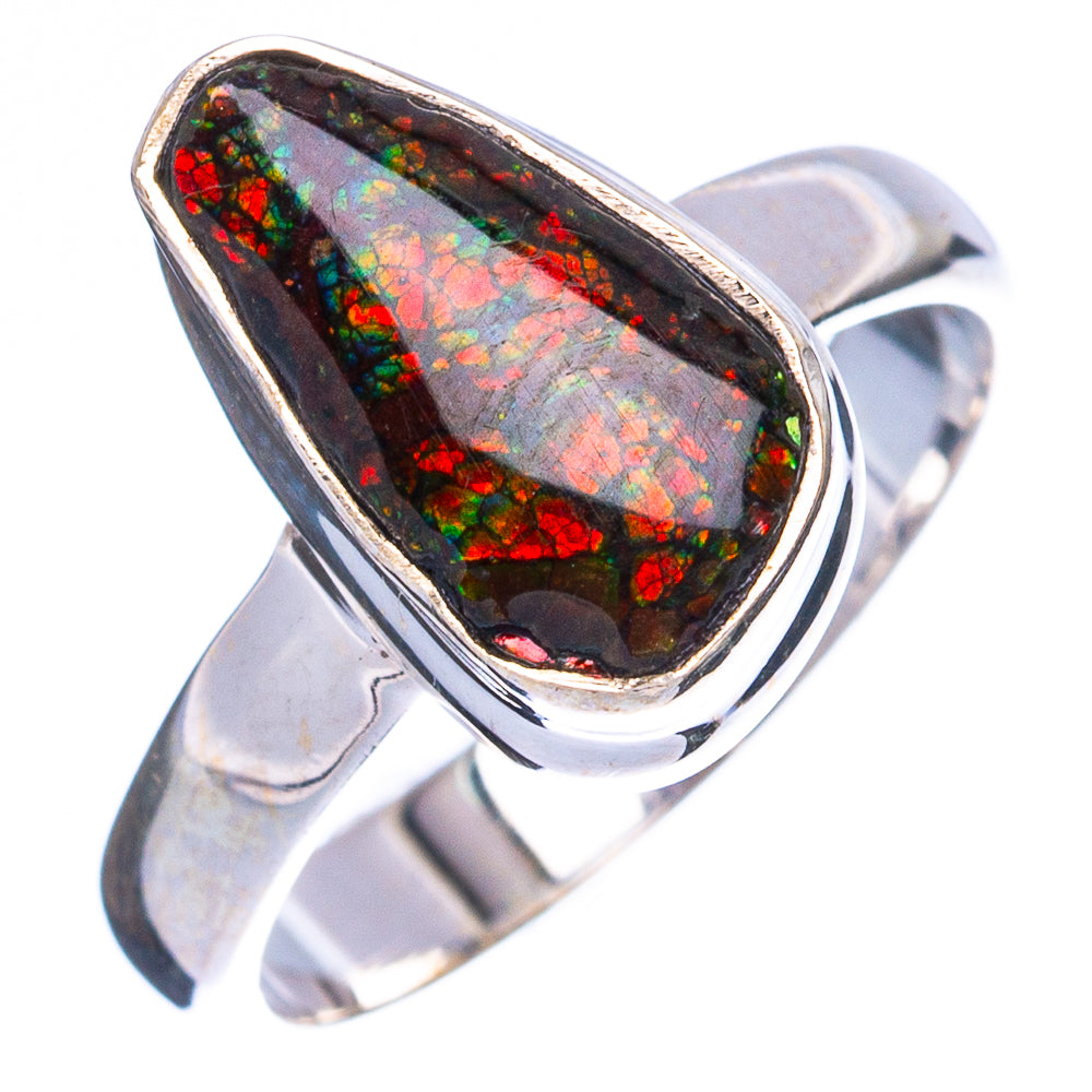 Rare Ammolite Ring Size 6 (925 Sterling Silver) R4921