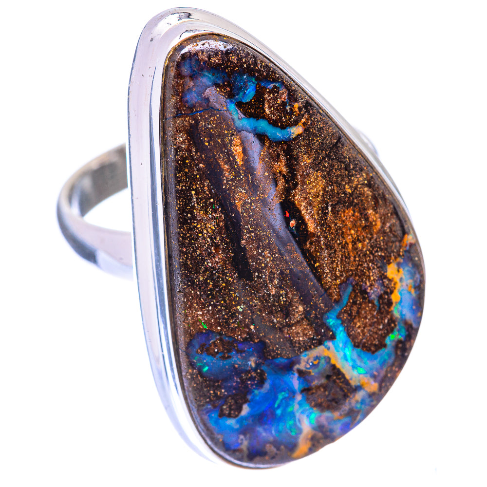 Large Boulder Opal Ring Size 9 (925 Sterling Silver) R140991
