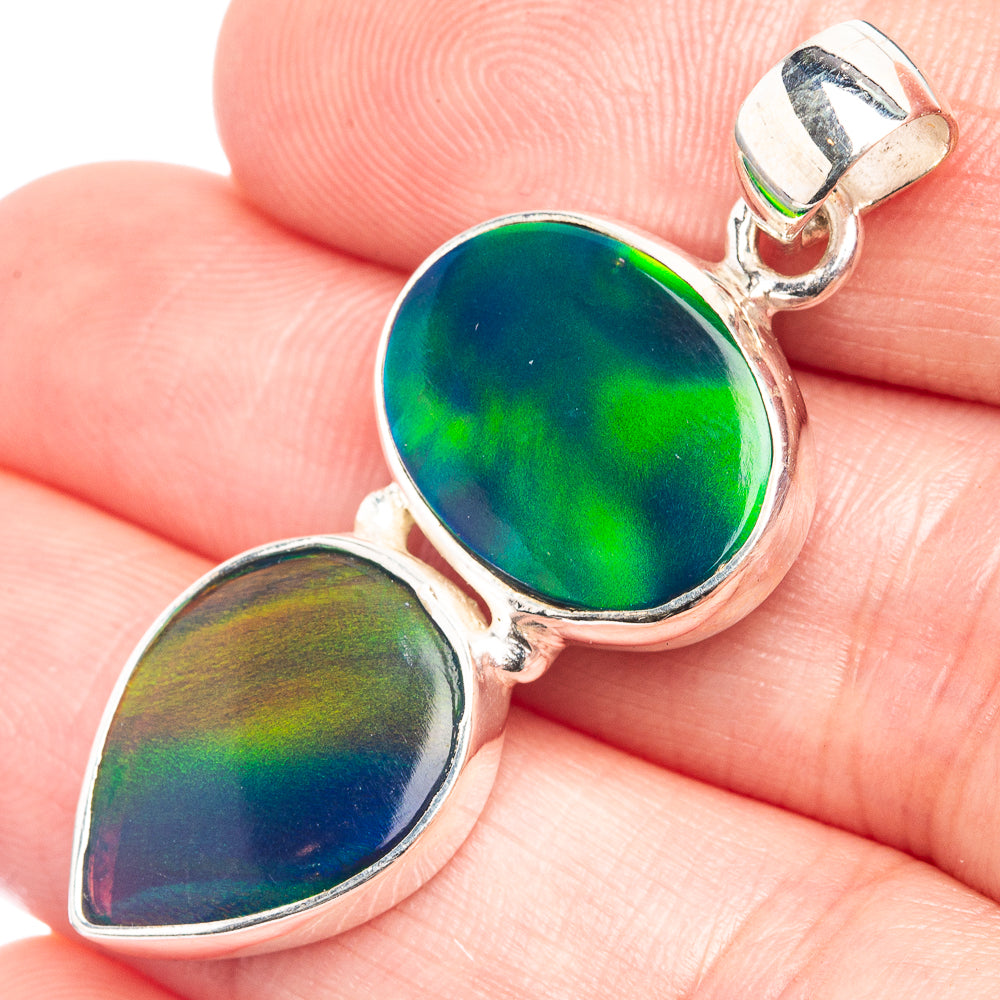 Aura Opal Pendant 1 5/8" (925 Sterling Silver) P39301