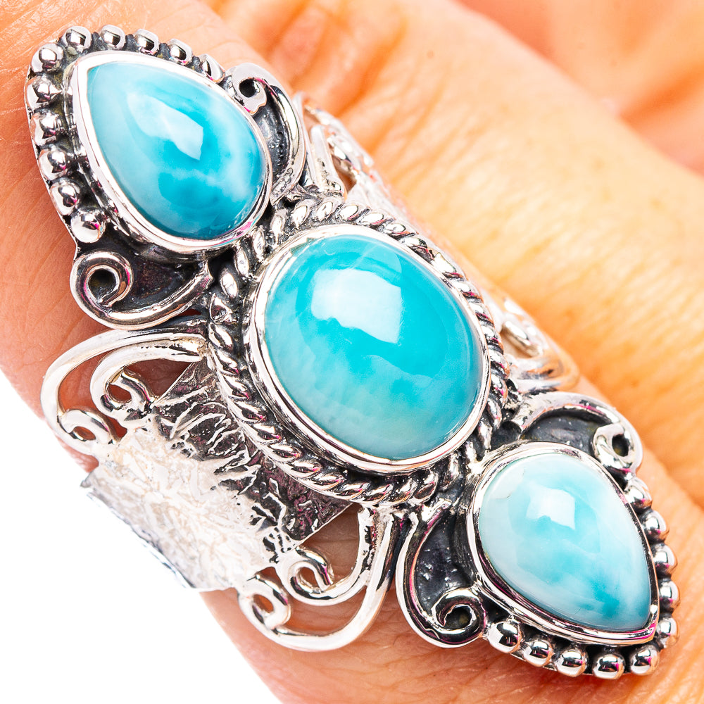 Signature Larimar Ring Size 7.5 (.925 Sterling Silver)