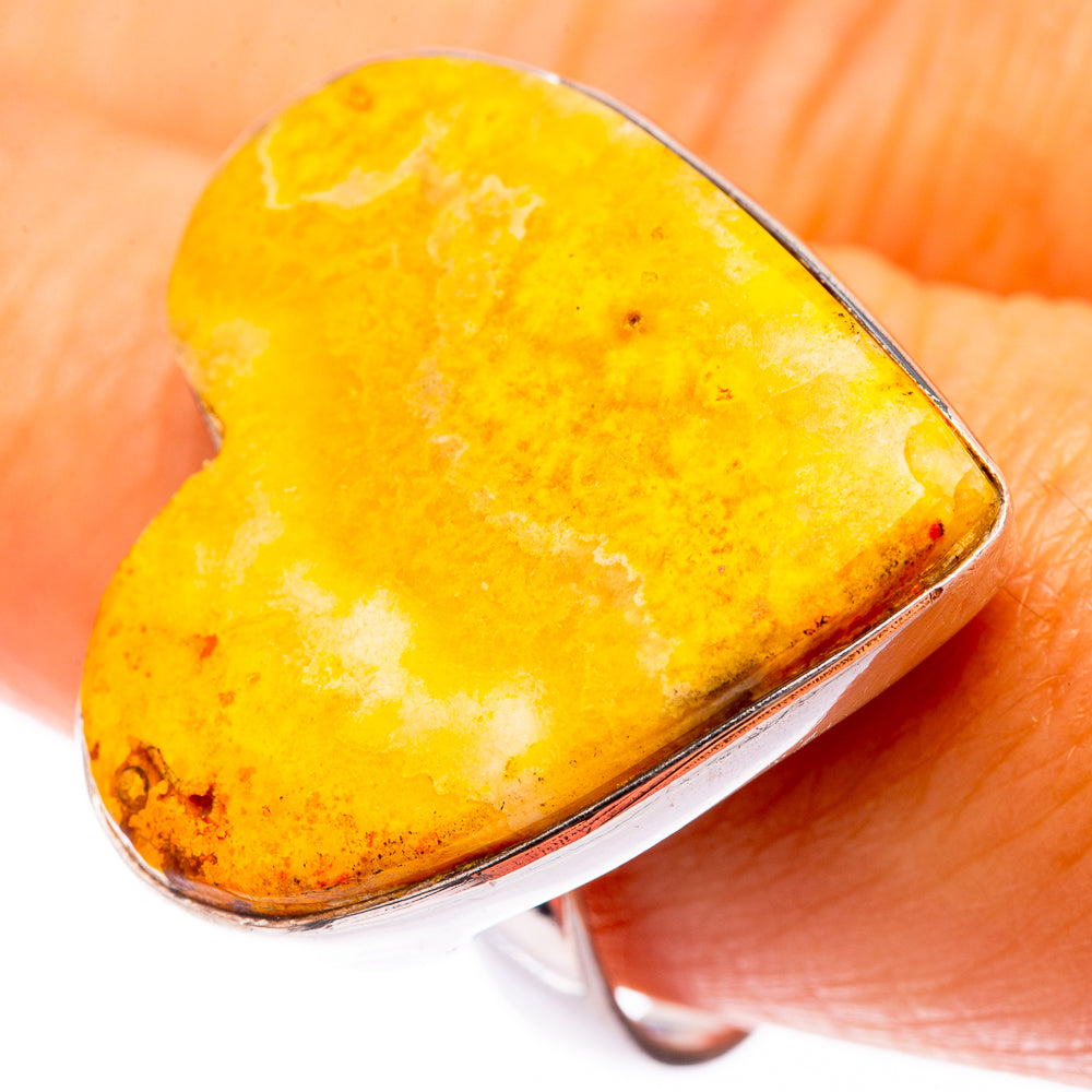 Large Bumble Bee Jasper Ring Size 9.25 (925 Sterling Silver) R140993