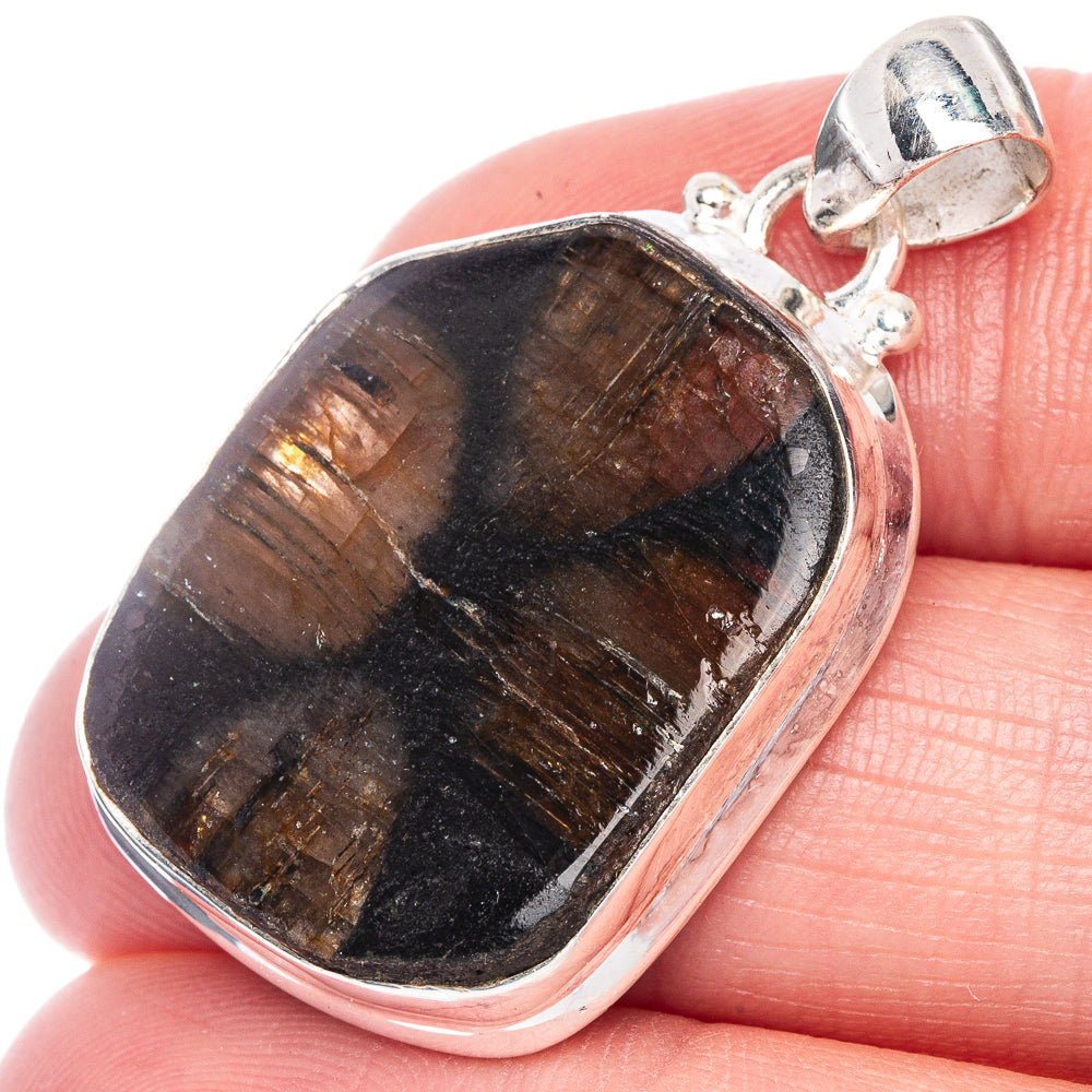 Chiastolite Pendant 1 3/8" (925 Sterling Silver) P40593