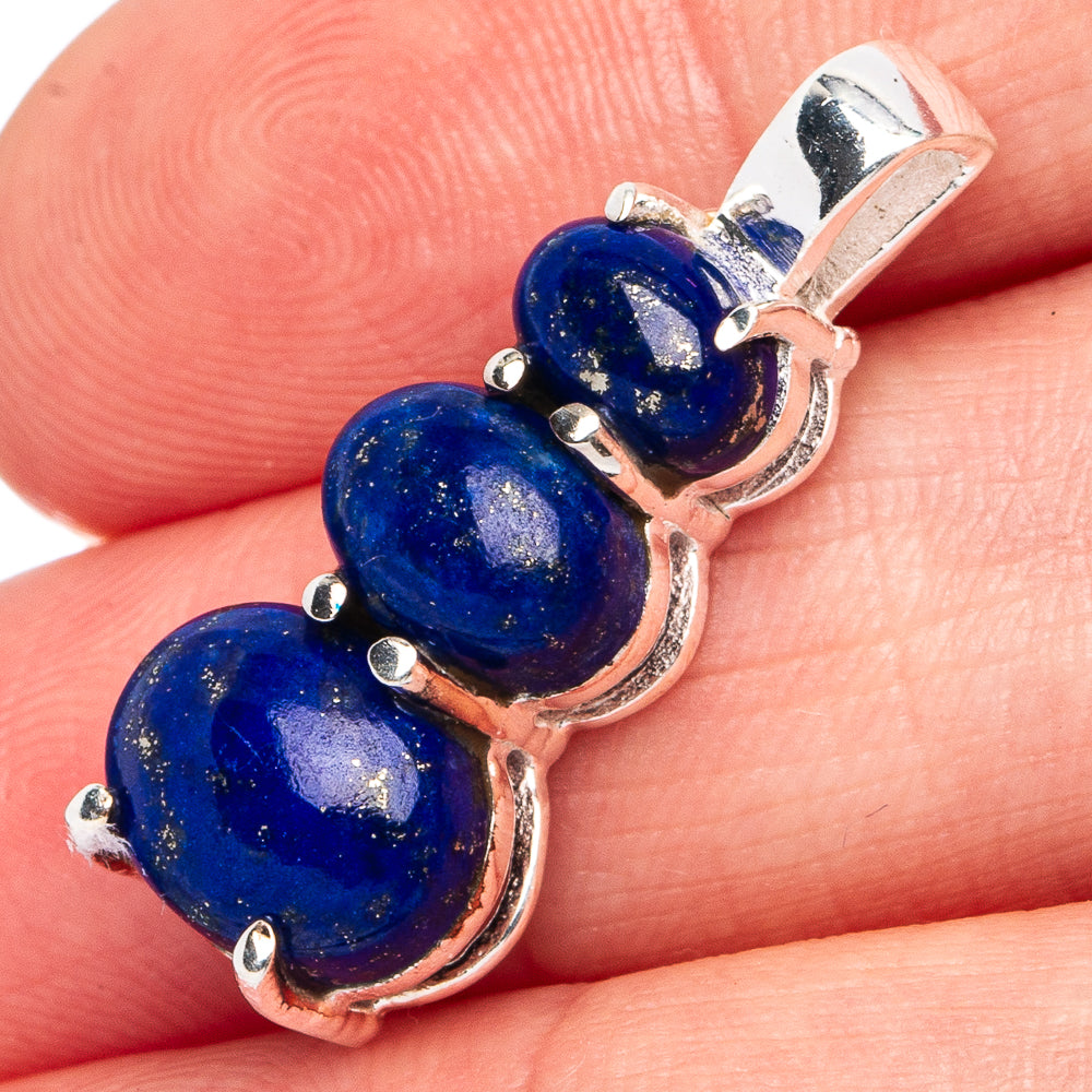 Lapis Lazuli Pendant 1" (925 Sterling Silver) P45486