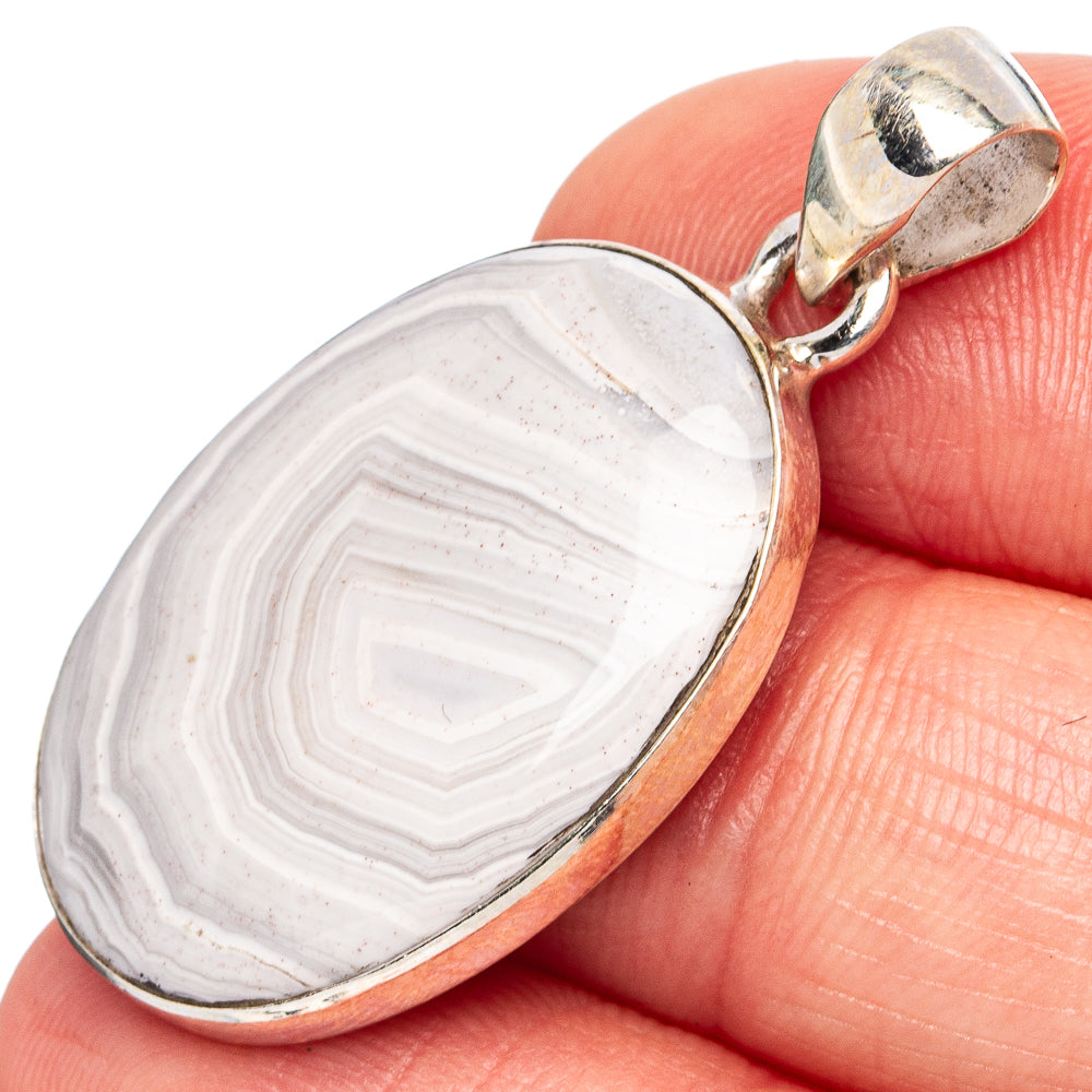 Botswana Agate Pendants 1 1/2" (925 Sterling Silver) P43226