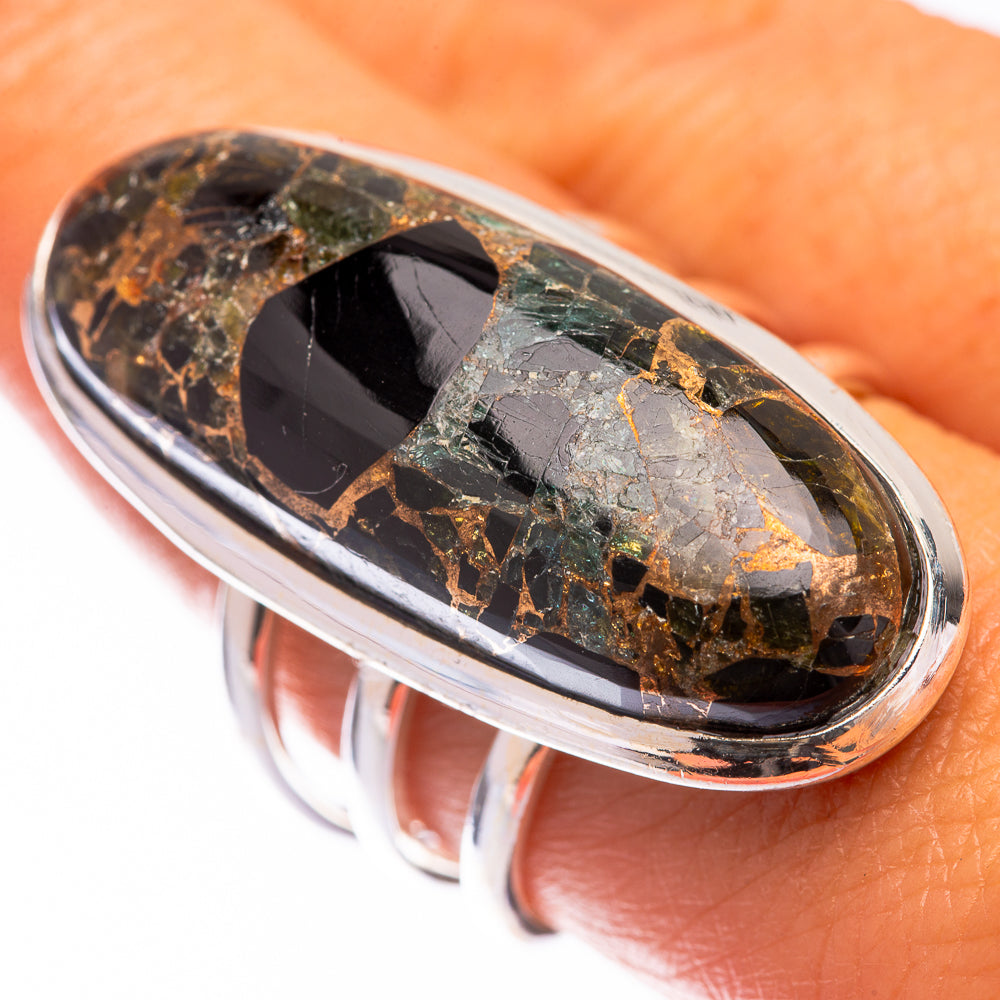Large Mohave Black Onyx Ring Size 9 (925 Sterling Silver) R140767