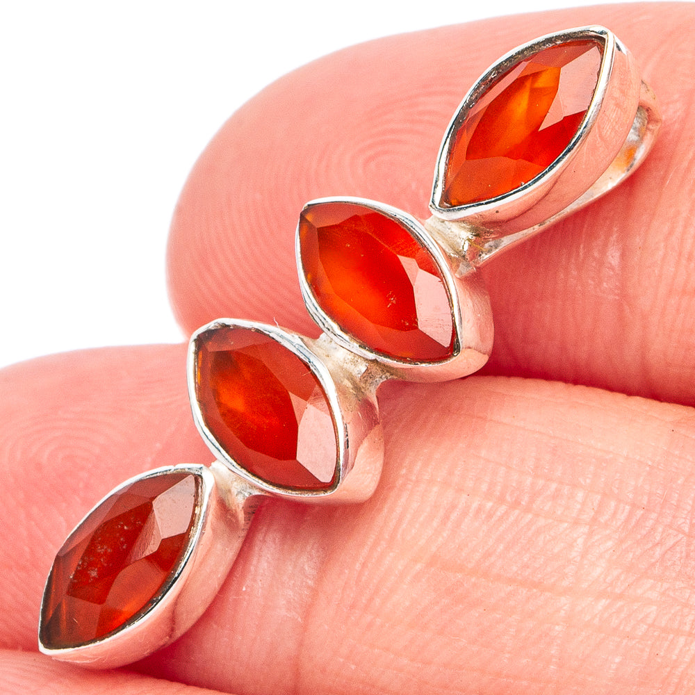 Dainty Carnelian Pendant 1 1/8" (925 Sterling Silver) P45320