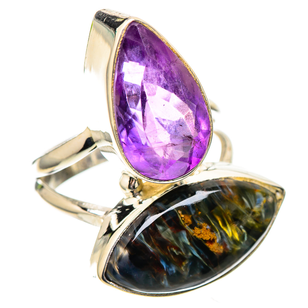 Pietersite, Amethyst Ring Size 6.5 (925 Sterling Silver) RING137948