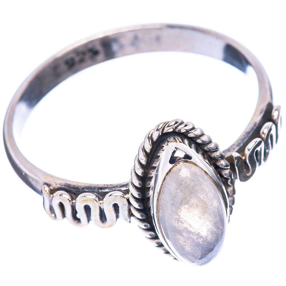 Rainbow Moonstone Ring Size 8 (925 Sterling Silver) R5670