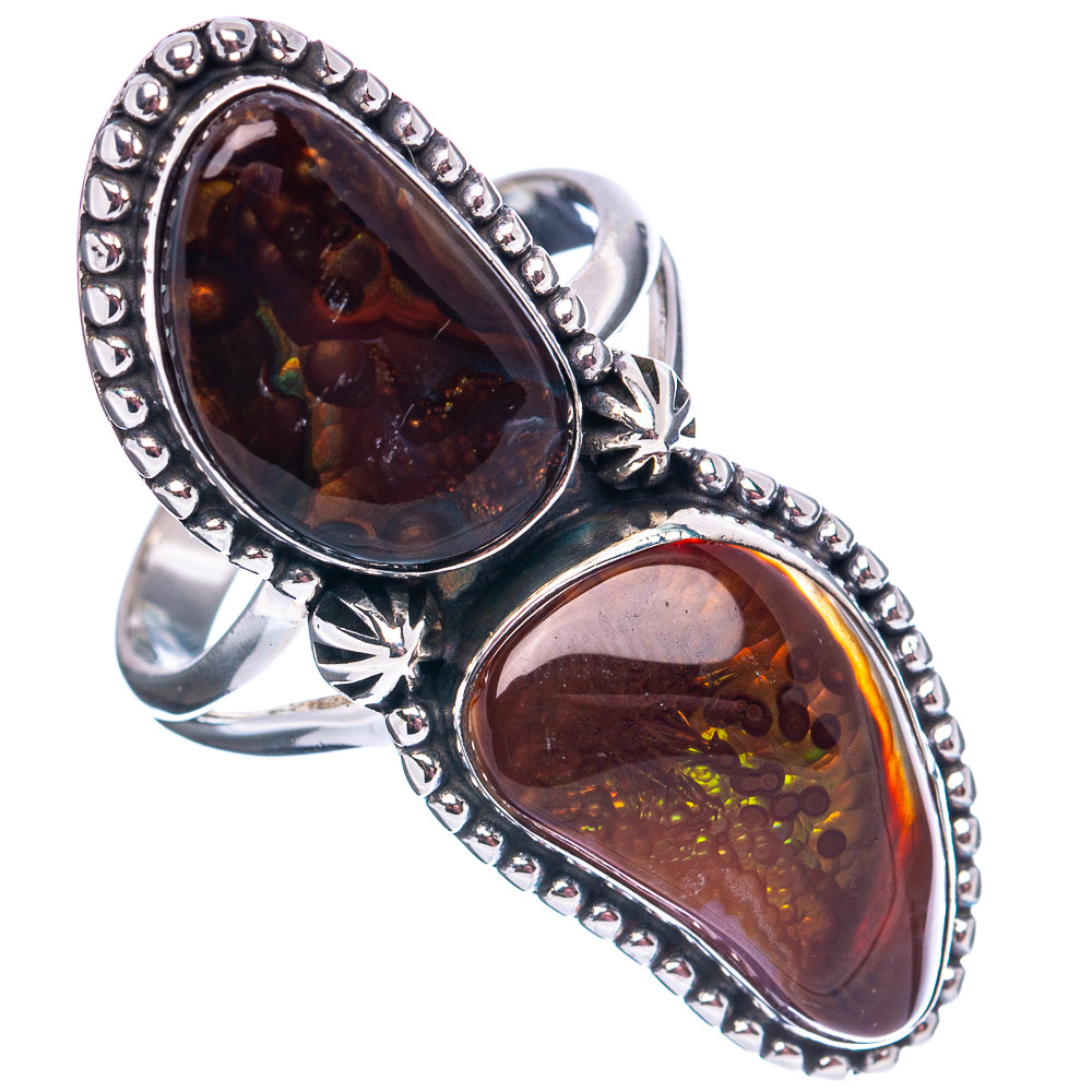 Premium Mexican Fire Agate Ring Size 9.5 (.925 Sterling Silver)