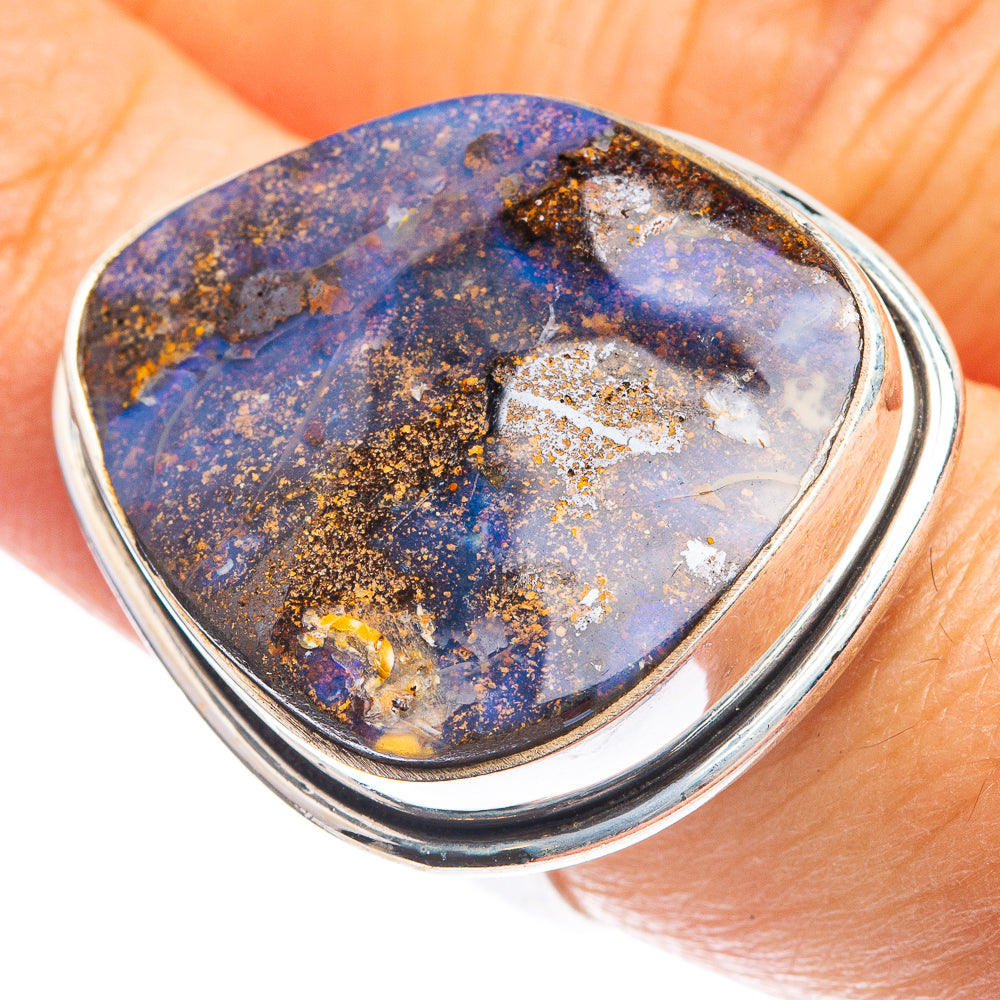 Large Boulder Opal Ring Size 7 (925 Sterling Silver) R143052