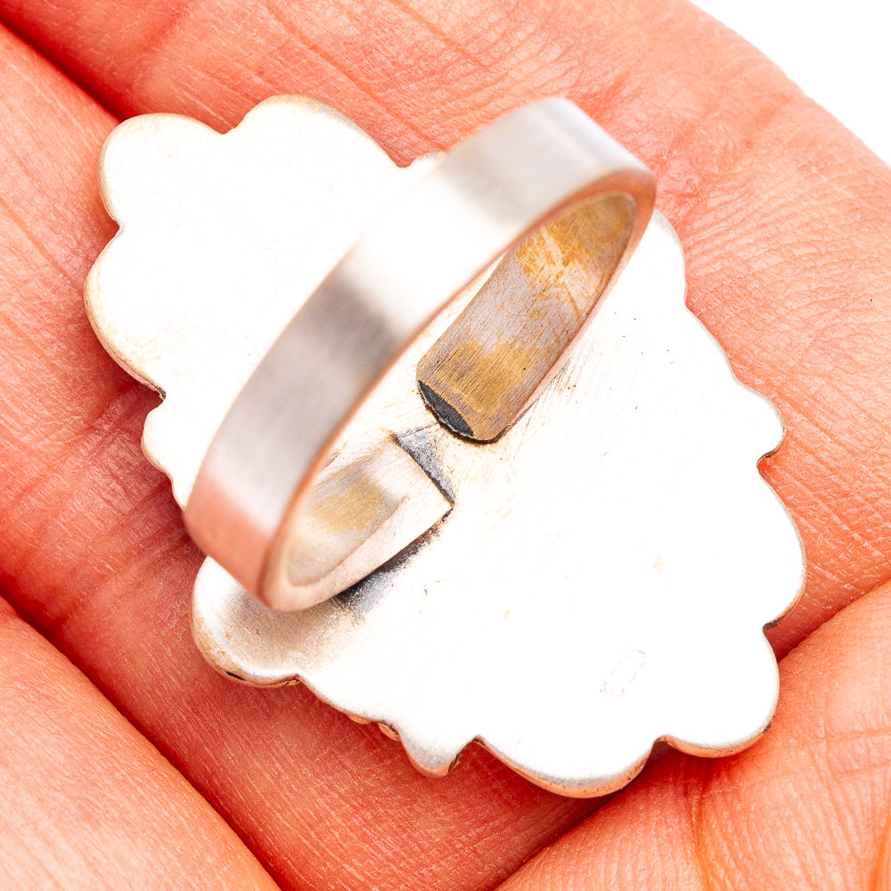 Exclusive Native Style Kingman Turquoise Ring Size 7 Adjustable (.925 Sterling Silver)