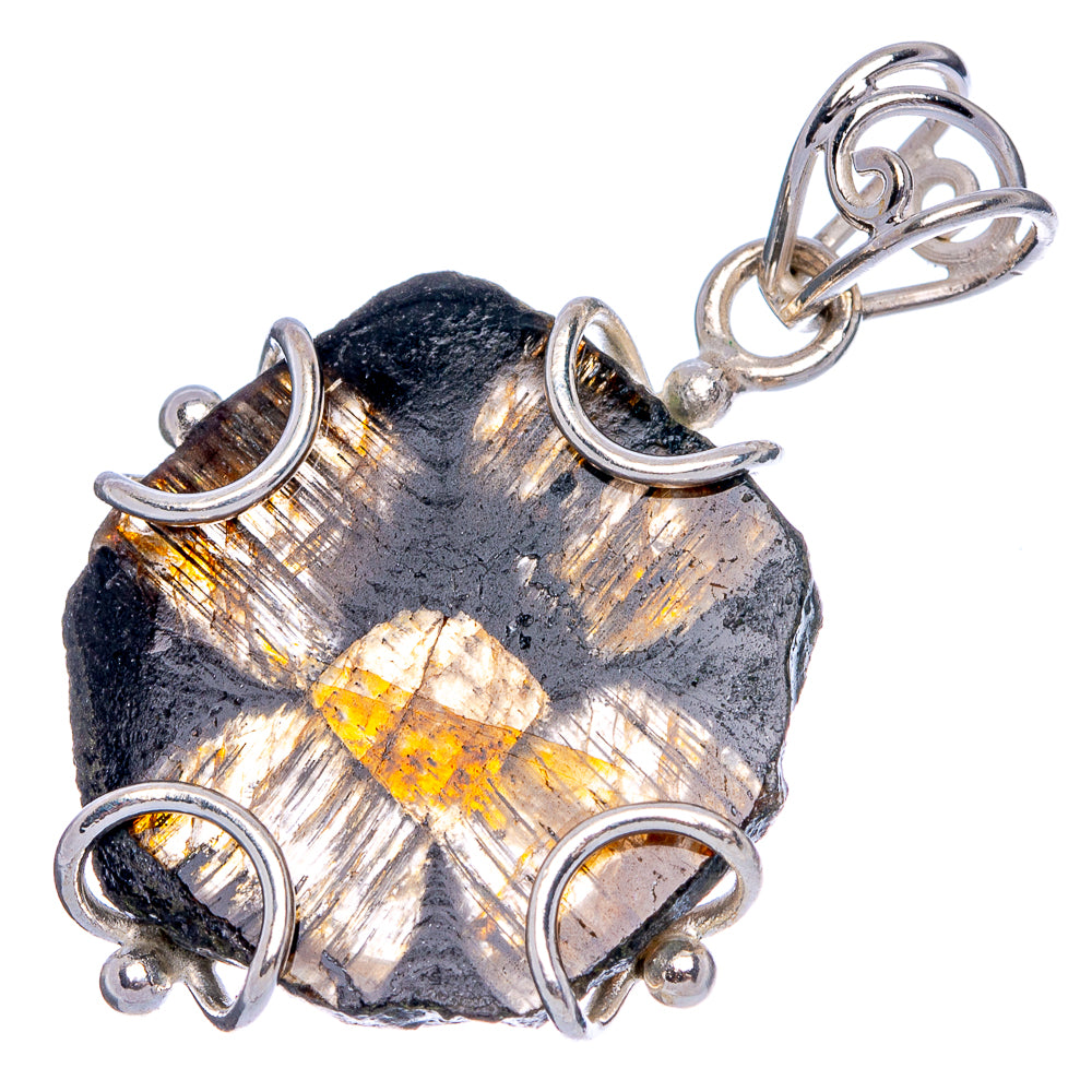 Chiastolite Pendant 1 1/2" (925 Sterling Silver) P40194