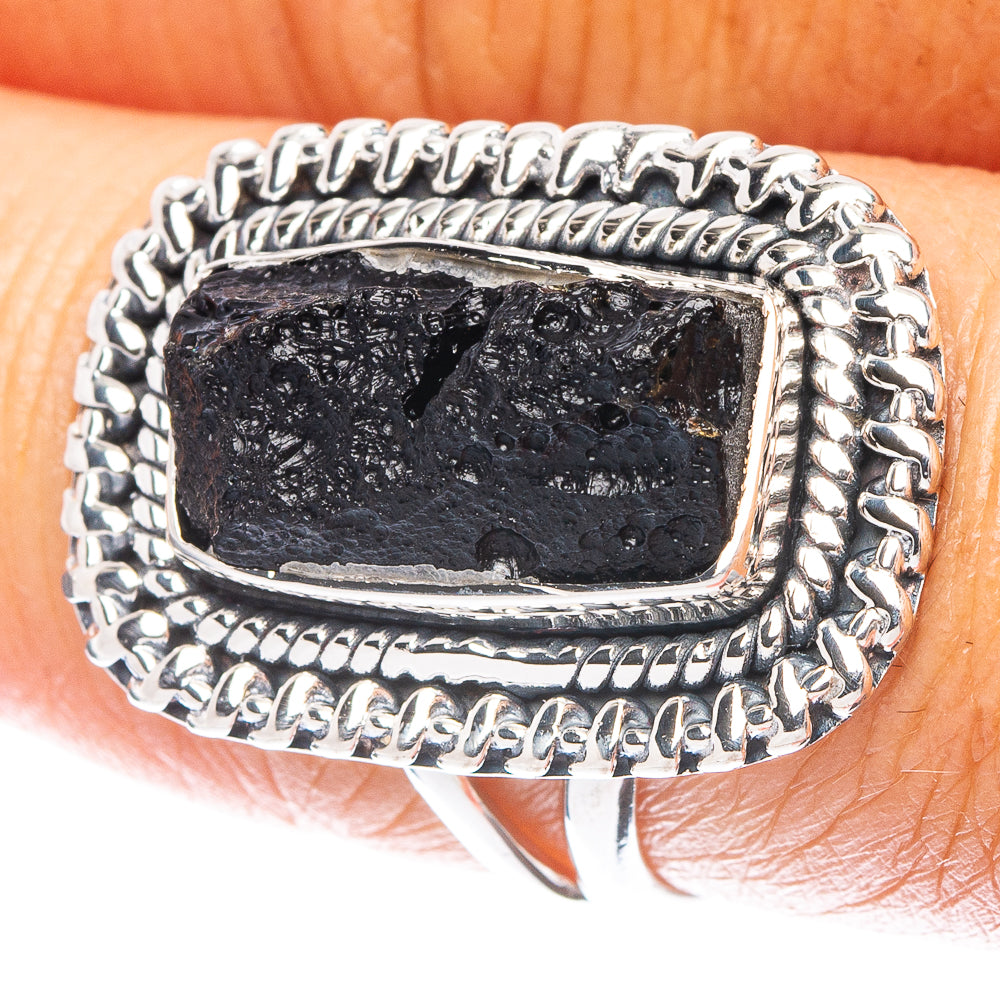 Tektite Ring Size 7.75 (925 Sterling Silver) R6923