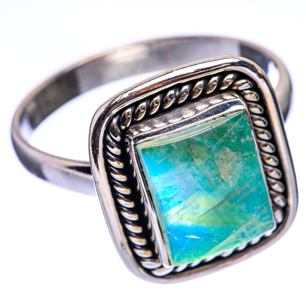 Green Moonstone Ring Size 11 (925 Sterling Silver) R142771