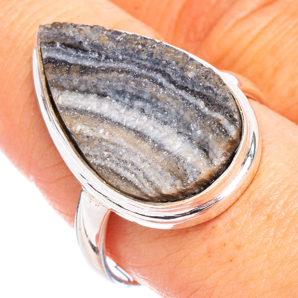 Desert Rose Druzy Ring Size 10 (.925 Sterling Silver)