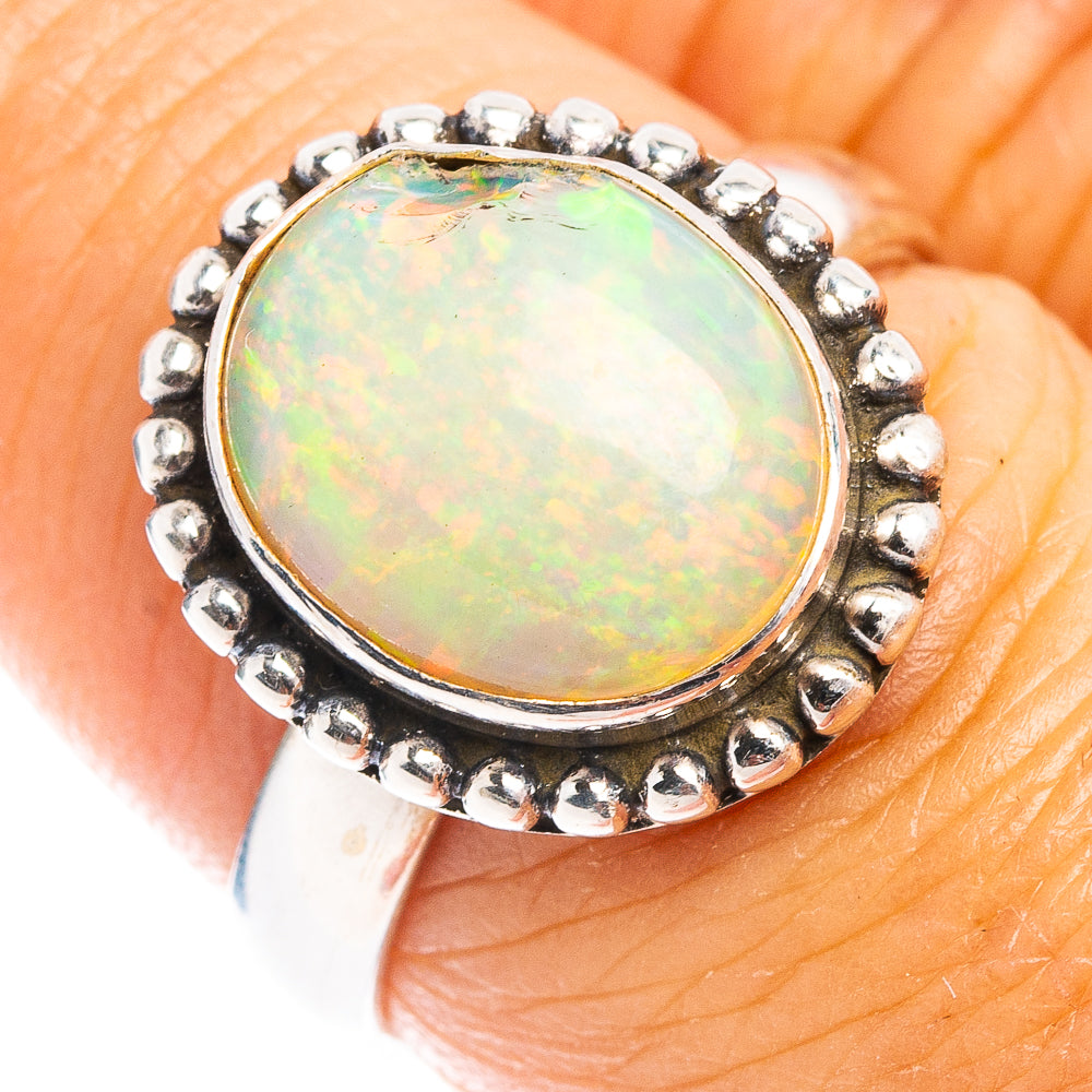 Rare AAA Ethiopian Opal Ring Size 7.25 (.925 Sterling Silver)
