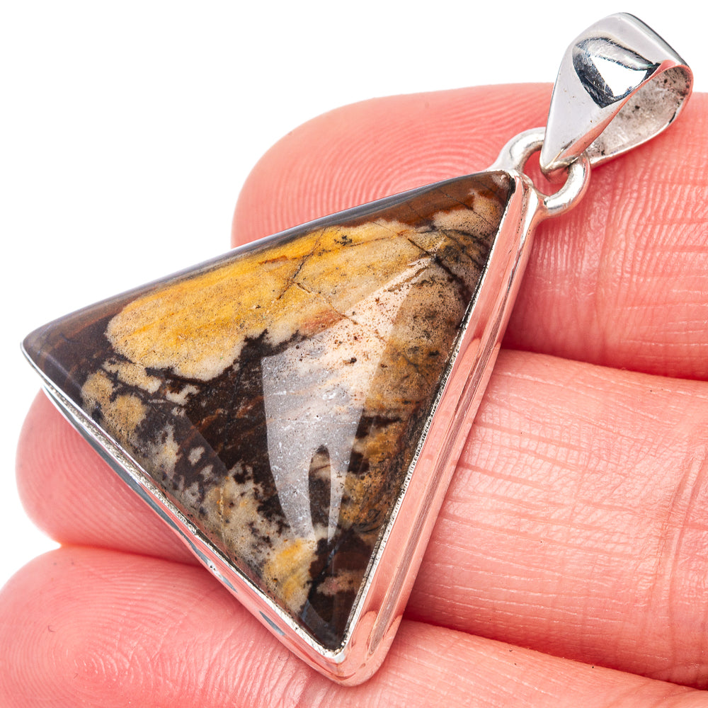 Coconut Jasper Pendant 1 1/2" (925 Sterling Silver) P40903