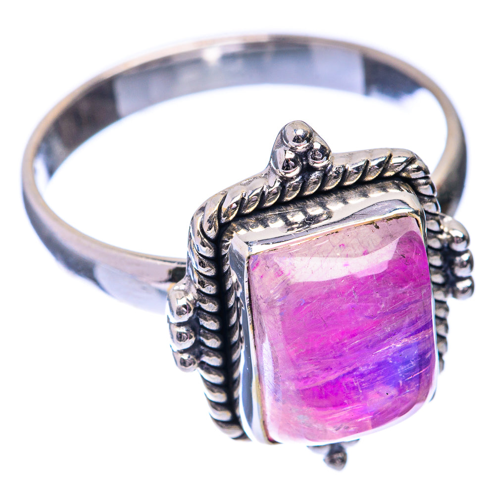 Pink Moonstone Ring Size 10.5 (925 Sterling Silver) R141574