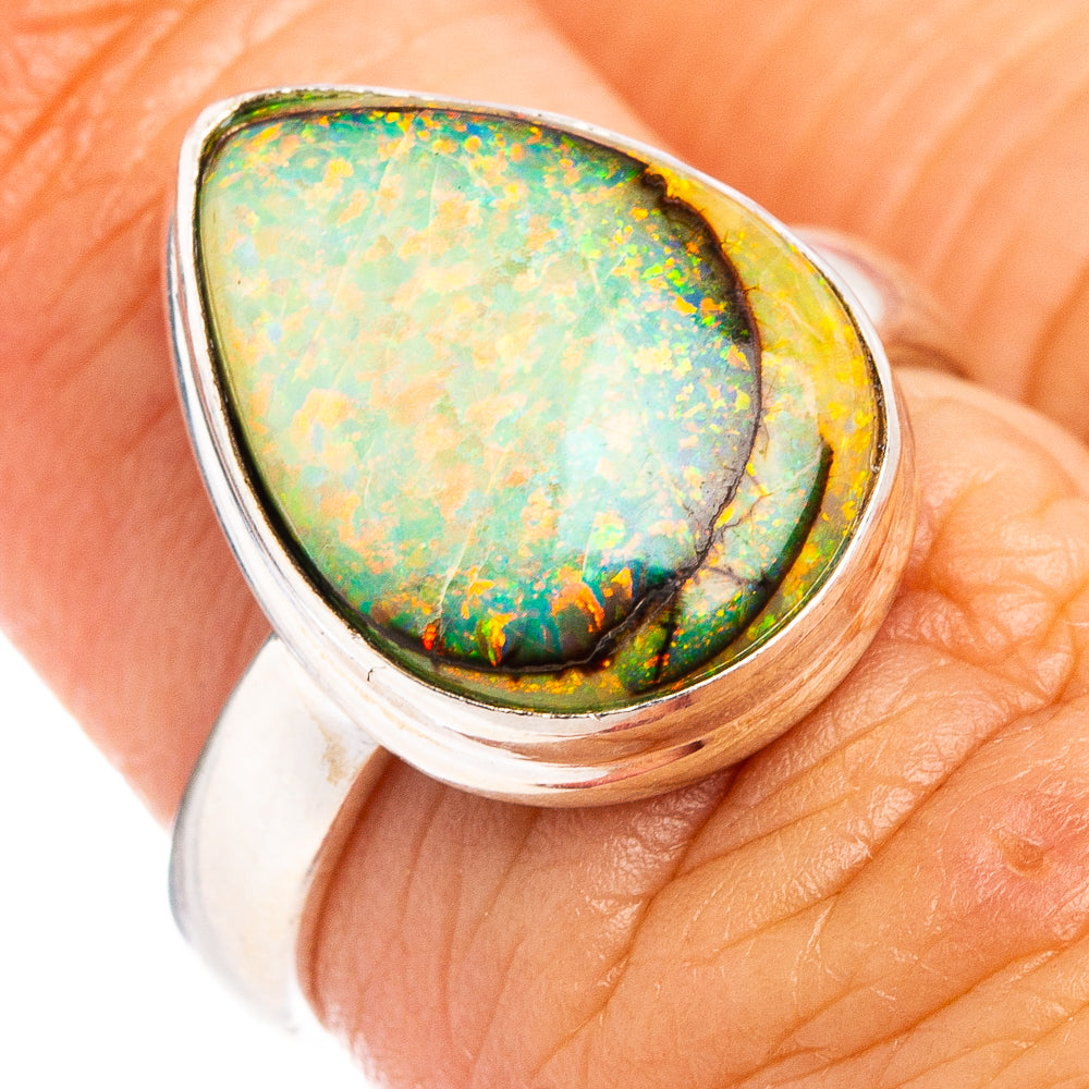 Rare Sterling Opal Ring Size 5.75 (.925 Sterling Silver)