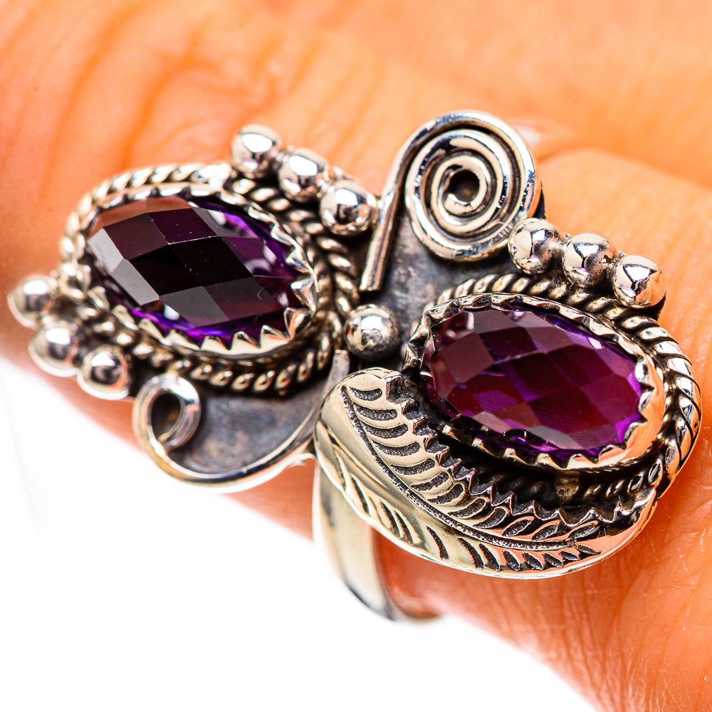 Faceted Amethyst Ring Size 9.25 (925 Sterling Silver) RING138939