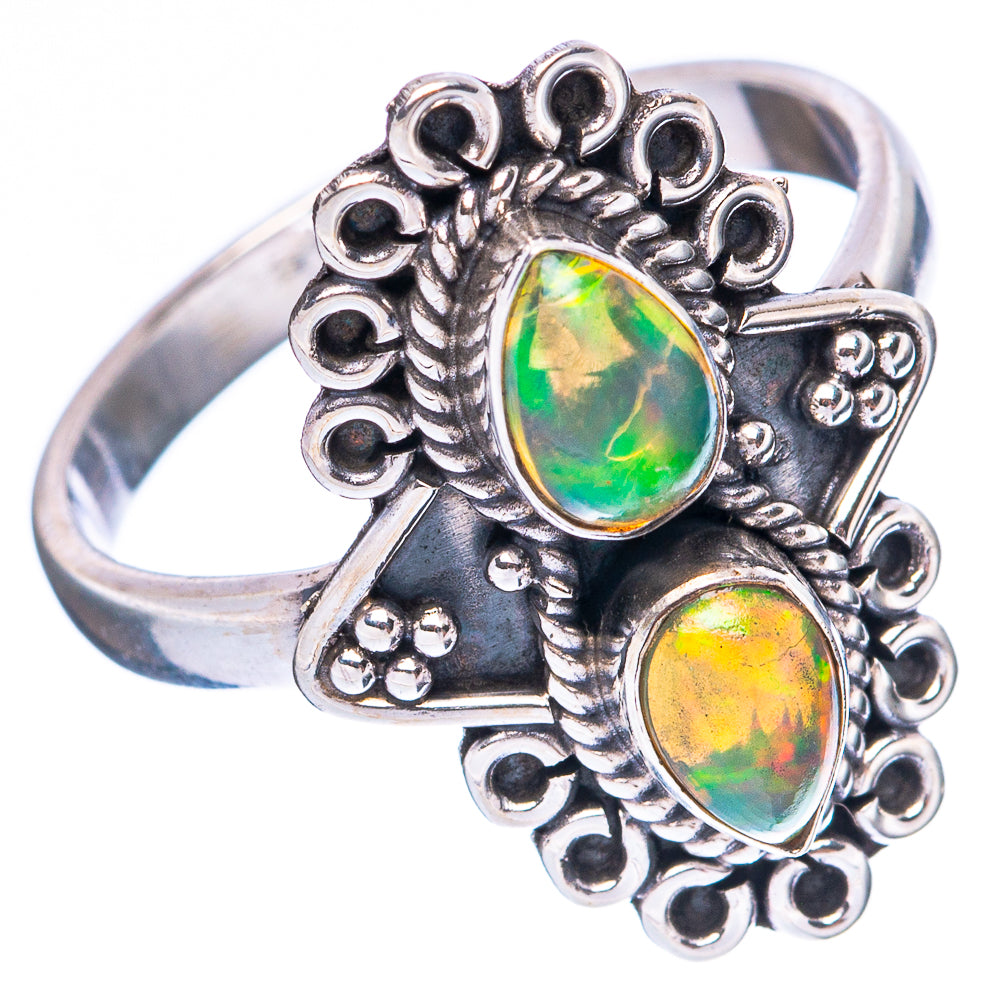 Rare Ethiopian Opal Ring Size 7.5 (925 Sterling Silver) R4077