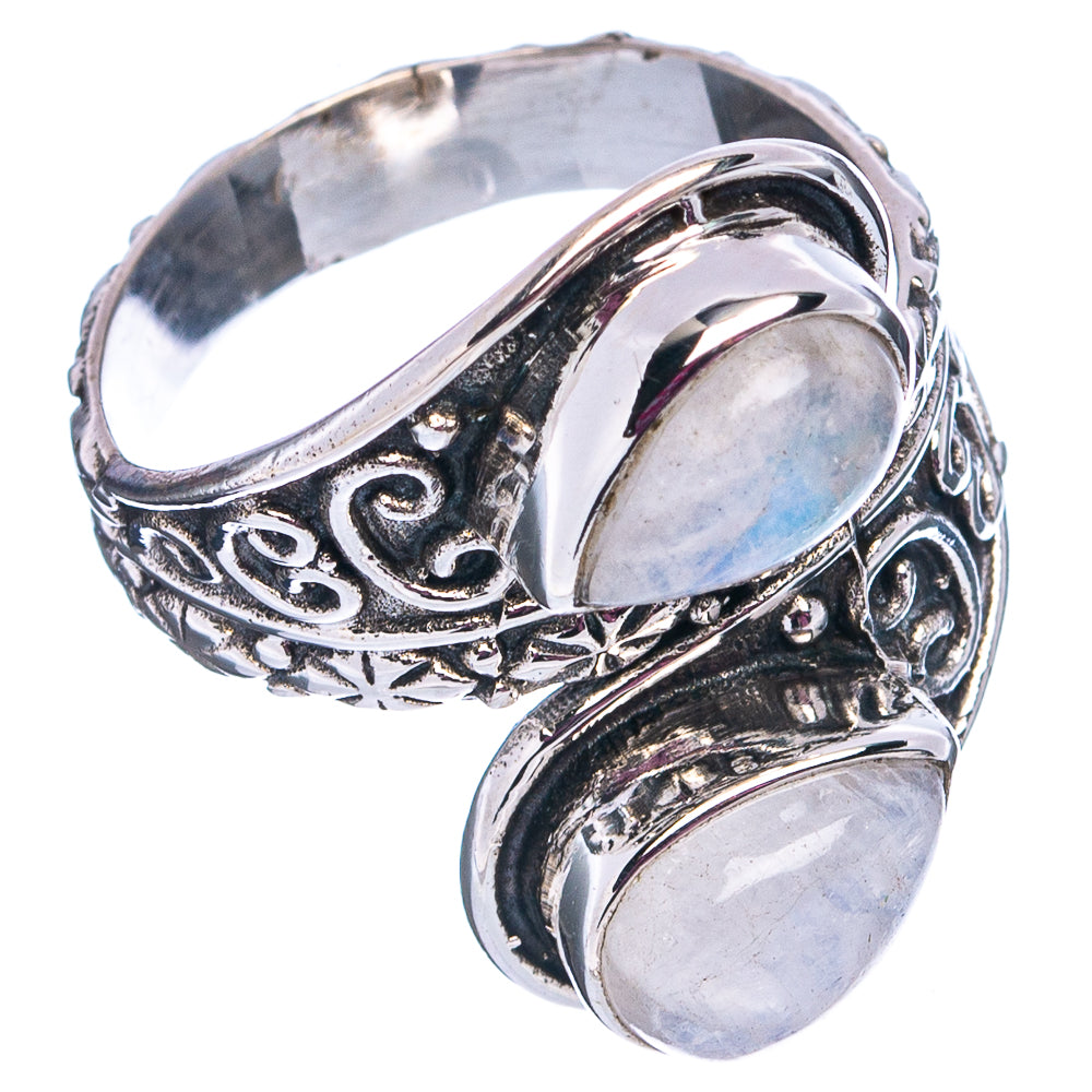 Rainbow Moonstone Ring Size 7.5 (.925 Sterling Silver)