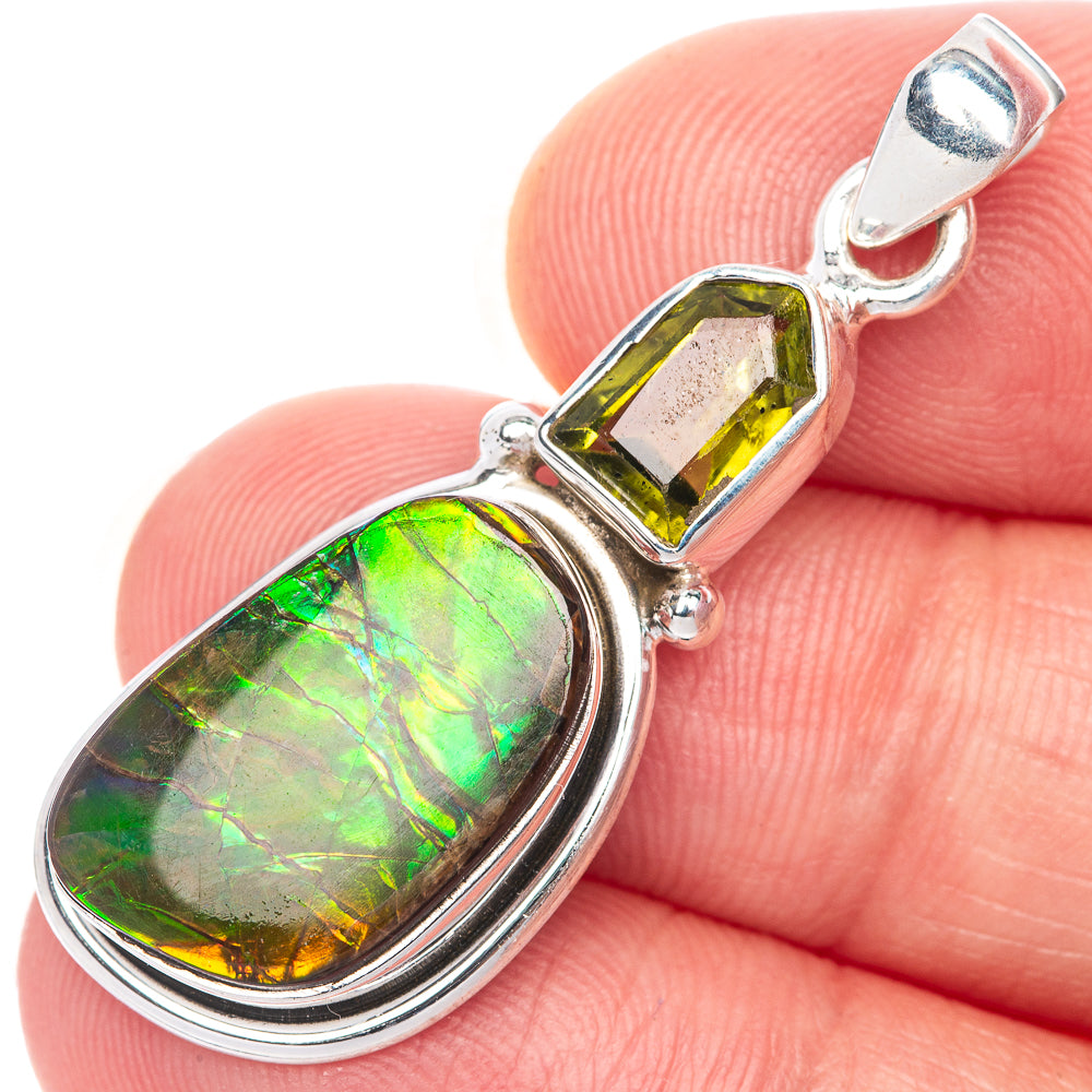 Canadian Ammolite Pendant 1 5/8" (925 Sterling Silver) PD39856