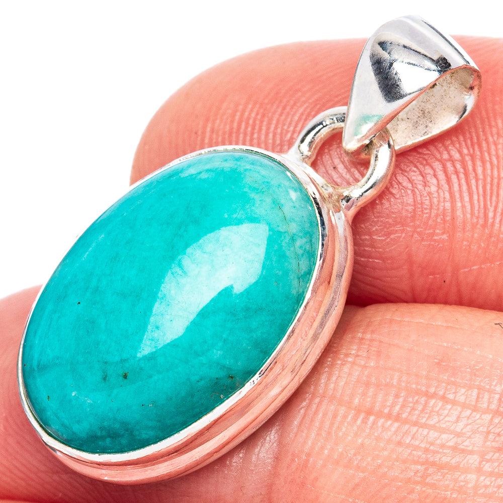 Amazonite Pendant 1 1/8" (925 Sterling Silver) P41738