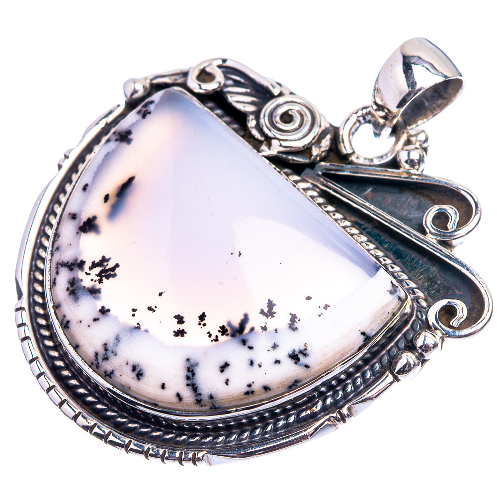Dendritic Opal Pendant 1 5/8" (925 Sterling Silver) P39046