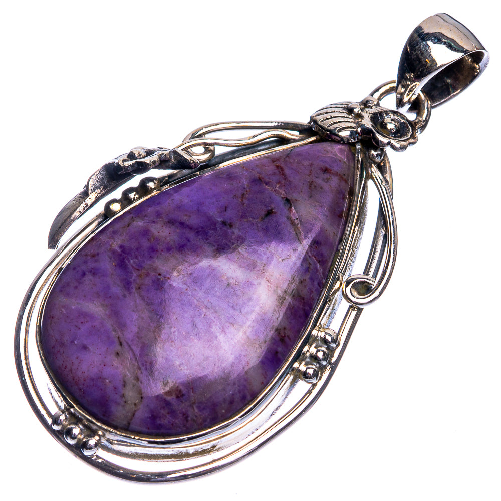 Charoite Pendant 1 7/8" (925 Sterling Silver) P39347