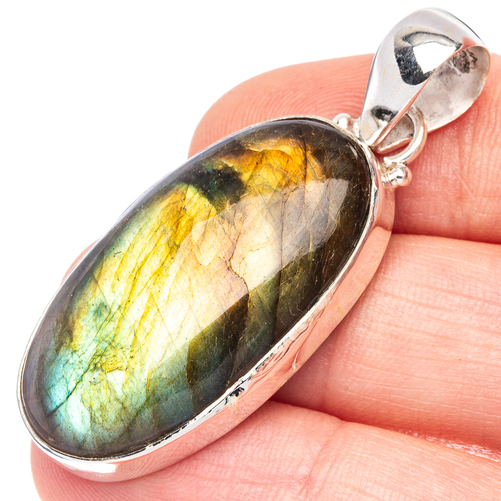 Labradorite Pendant 1 7/8" (925 Sterling Silver) P43790