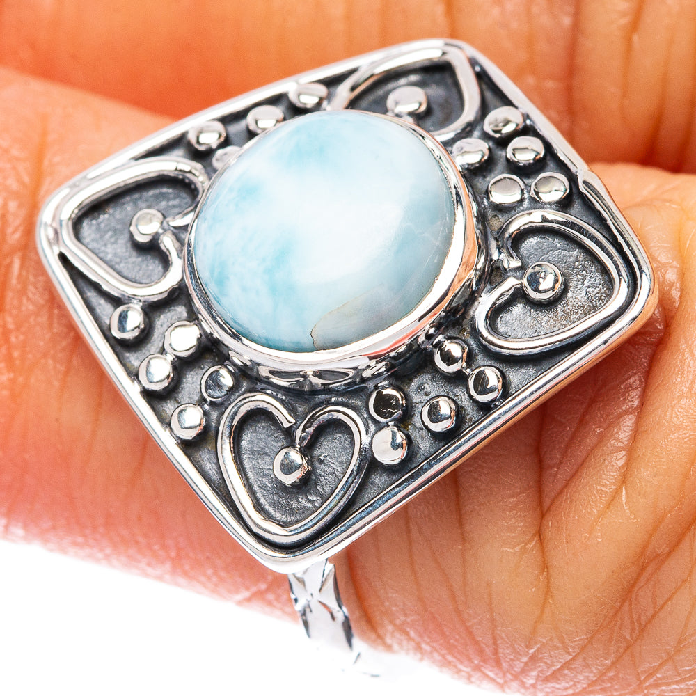 Asc Premium Larimar Ring Size 5.75 (925 Sterling Silver) R3502