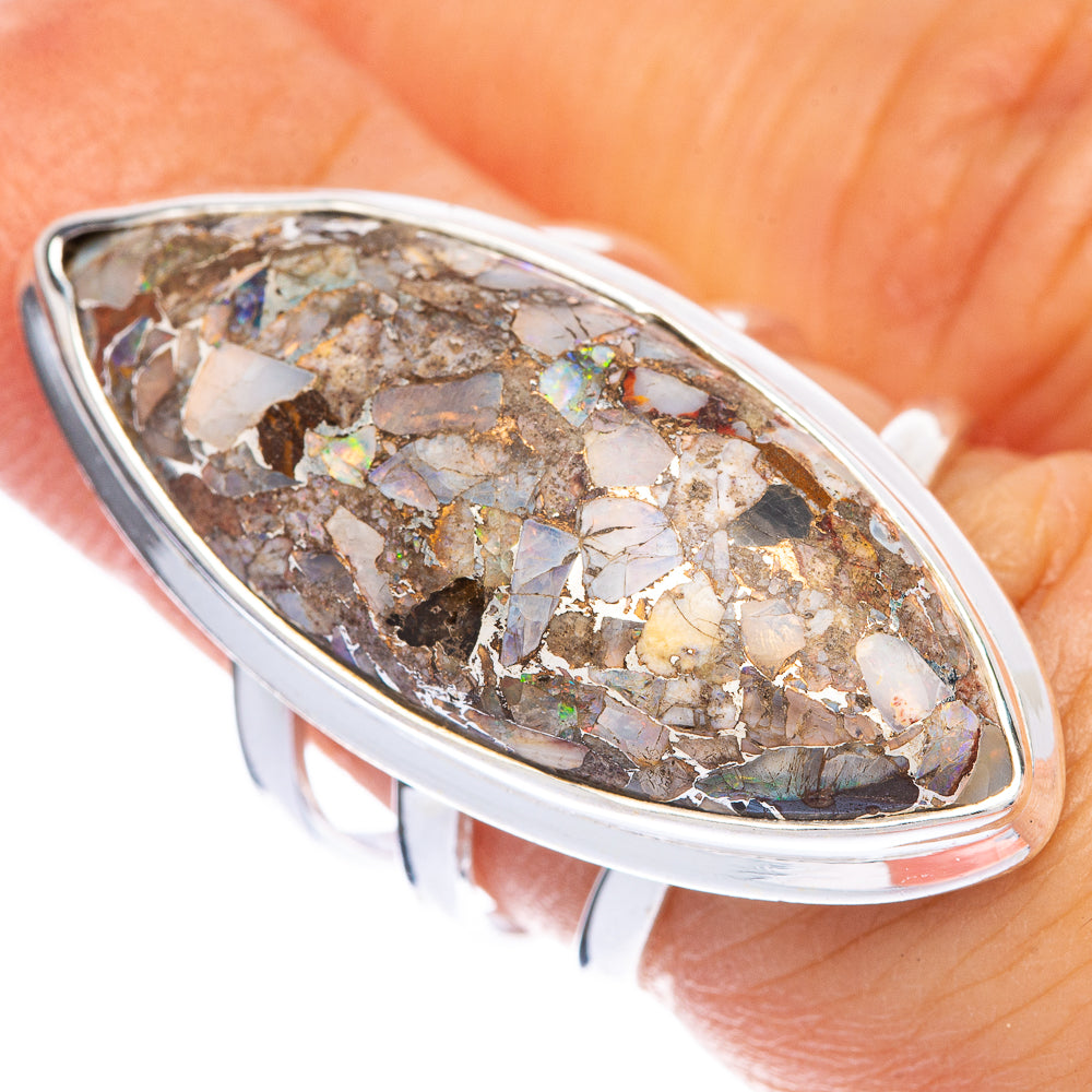 Large Brecciated Ethiopian Opal Ring Size 6 (925 Sterling Silver) R144657