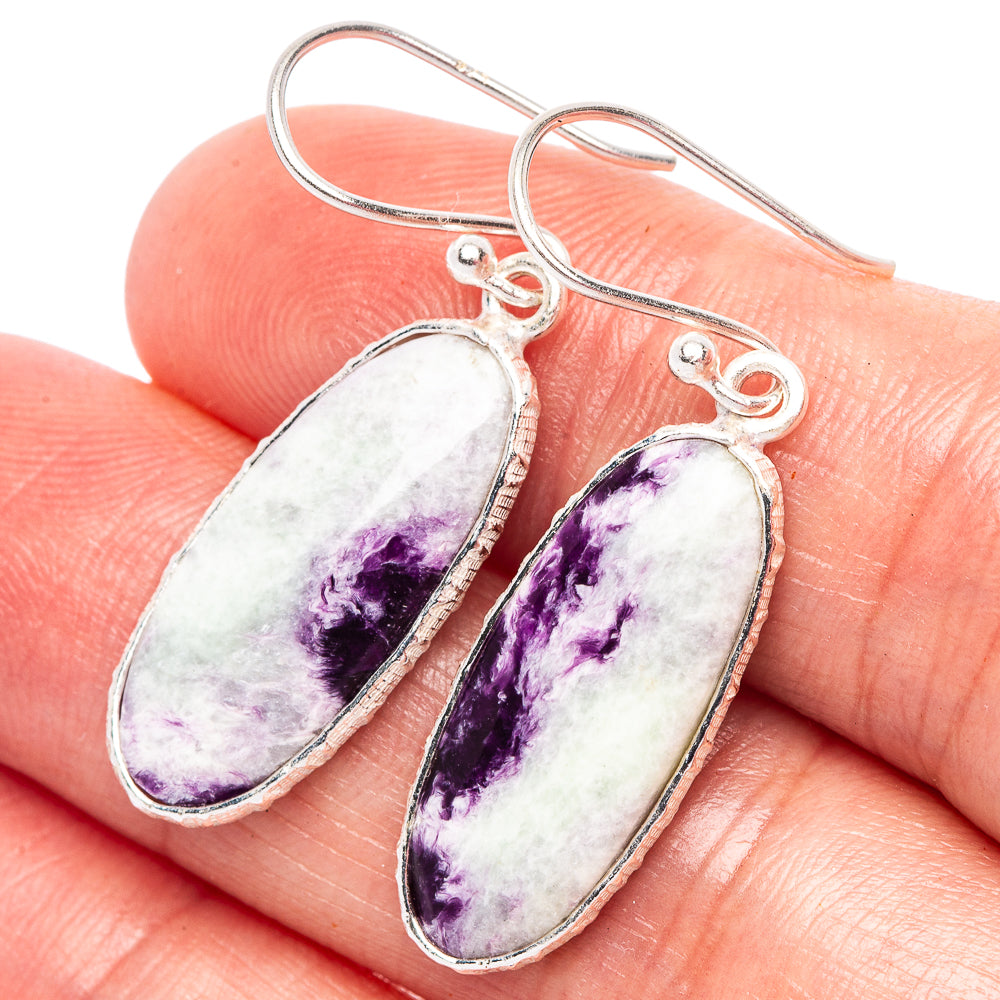 Kammererite Earrings 1 1/2" (925 Sterling Silver) E2434